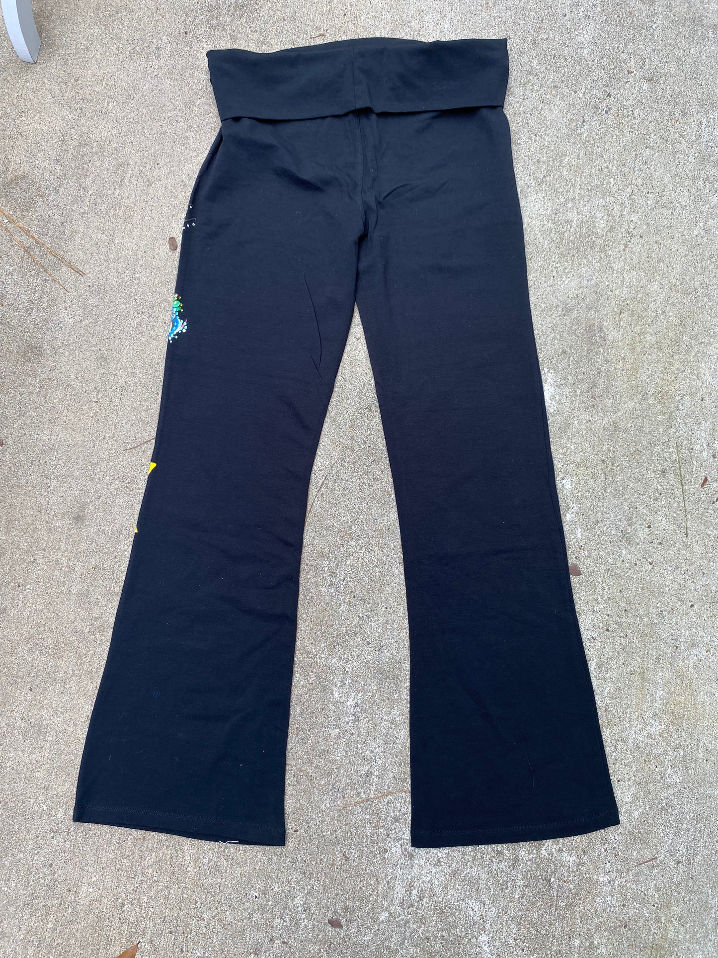 Ed hardy type fold over leggings