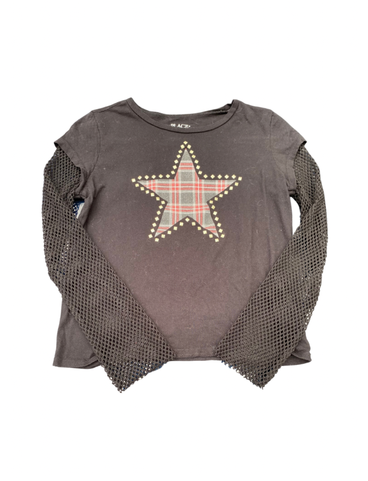 Star fishnet baby tee