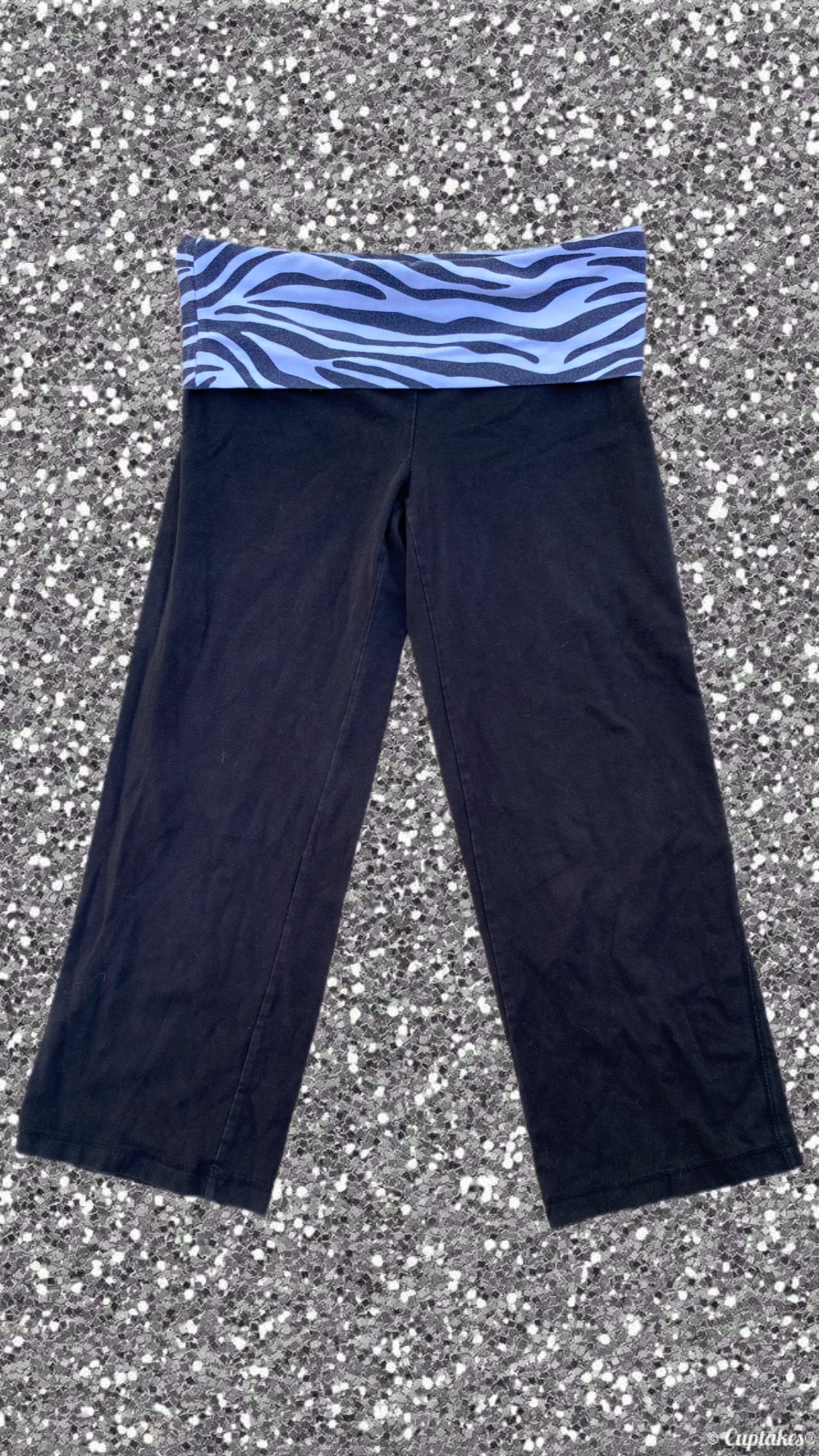Zebra fold over leggings