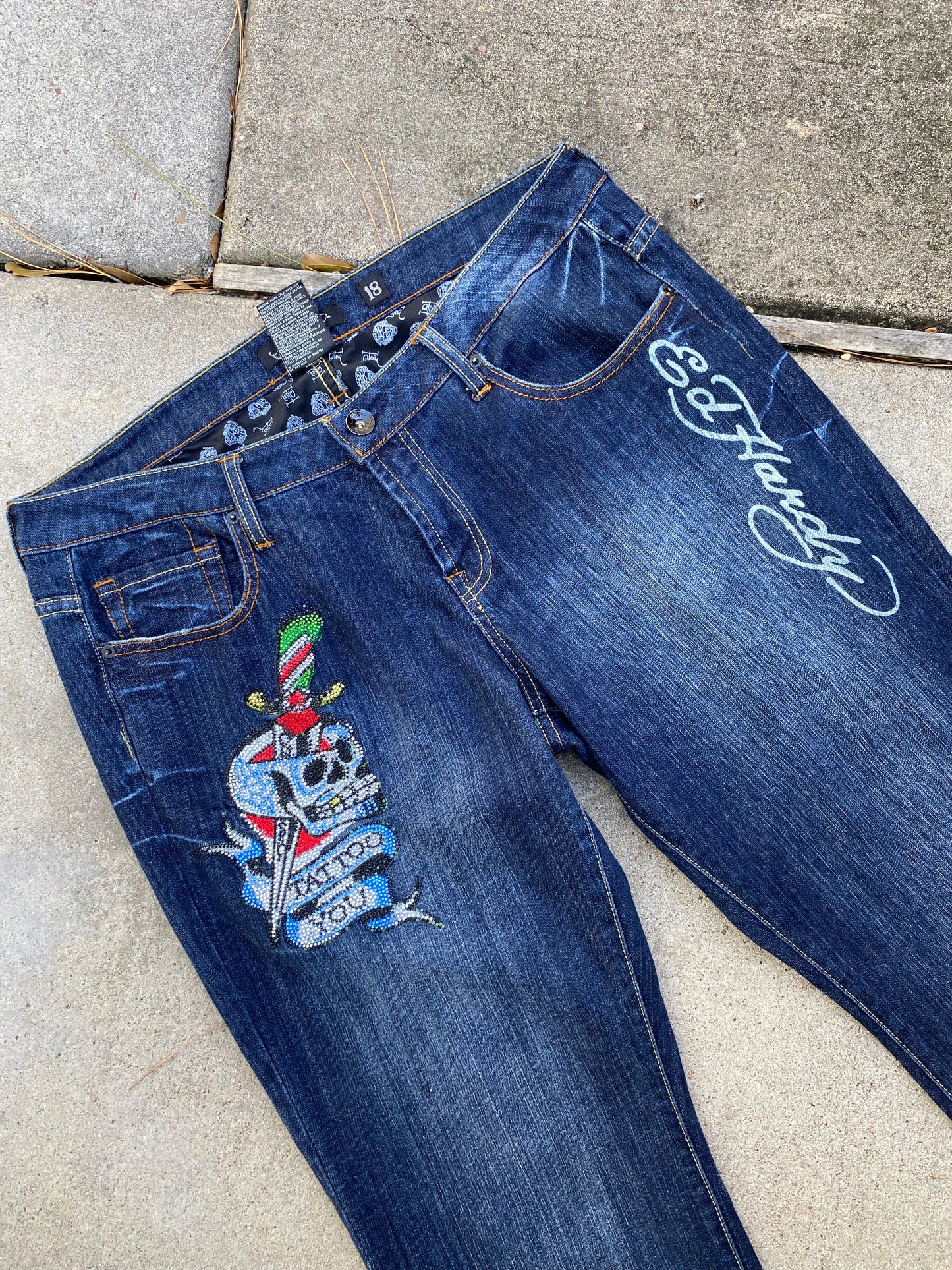 Ed hardy tattoo jeans